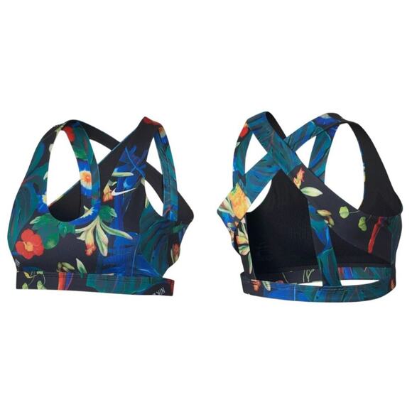 Nike Indy Hyper Light Femme Sports Bra Tropical Parrot Size Medium NWT - Picture 1 of 9